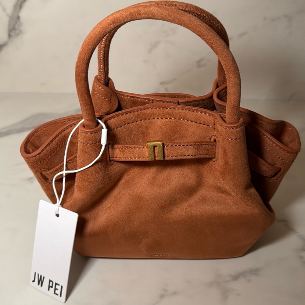 Mini suede crossbody purse